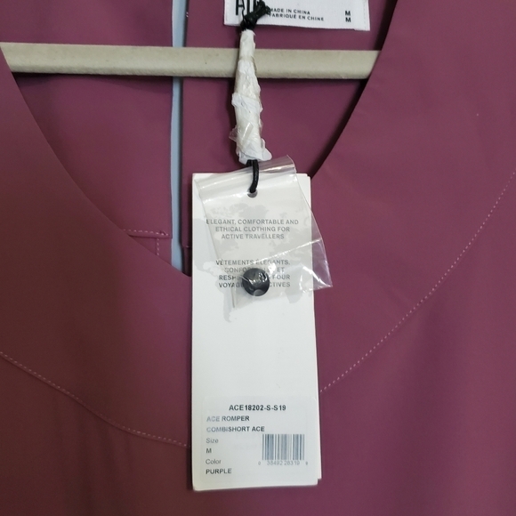 FIG Clothing  Burgundy ACE Romper women size M - Picture 6 of 12